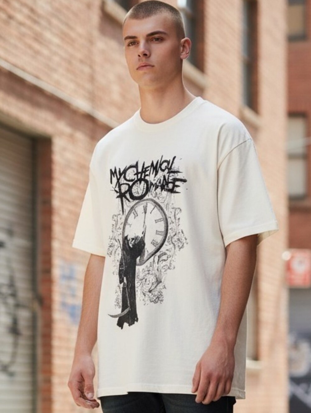 My Chemical Romance White Graphic Band Tee